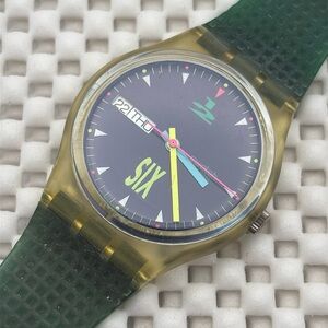 Swatch SUOW129 Horseshoe GET LUCKY White Analog Silicone Watch NWT $85 Swatch SUOW129 Horseshoe GET LUCKY White Analog Silicone  main image 3